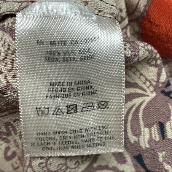 Anthropologie Meadow Rue 100% Silk Boho Blouse Size Small - Picture 11 of 12